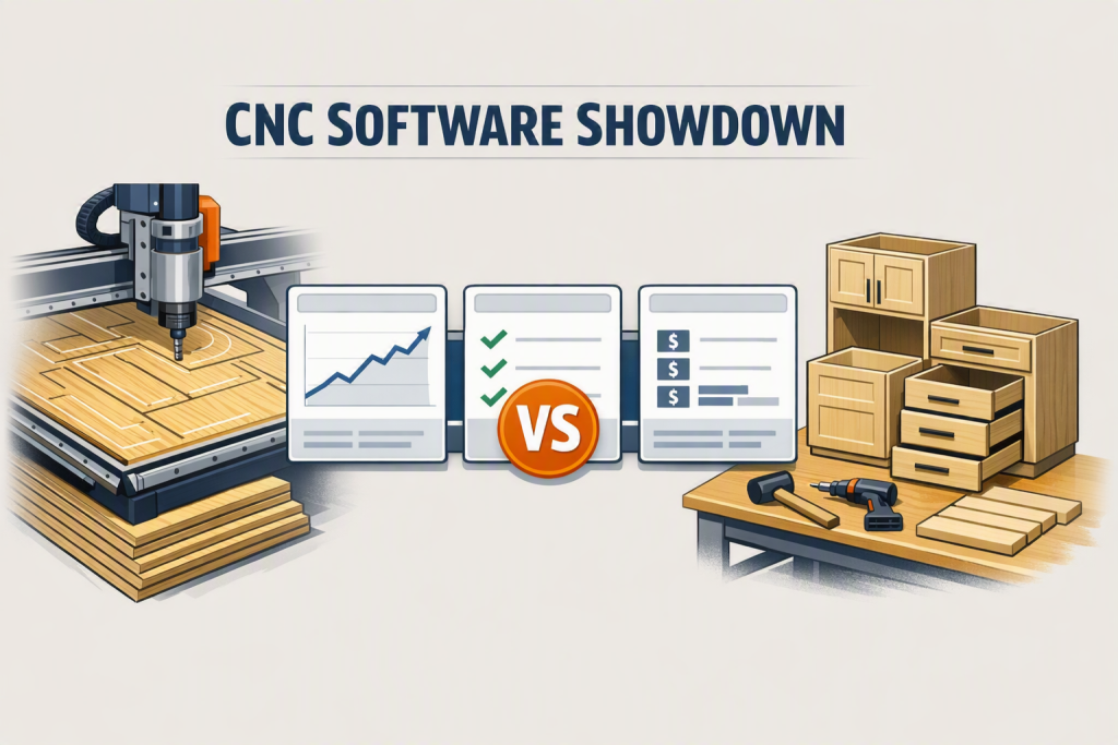 Mozaik vs Cabinet Vision vs KCD CNC cabinet software comparison for cabinet shops