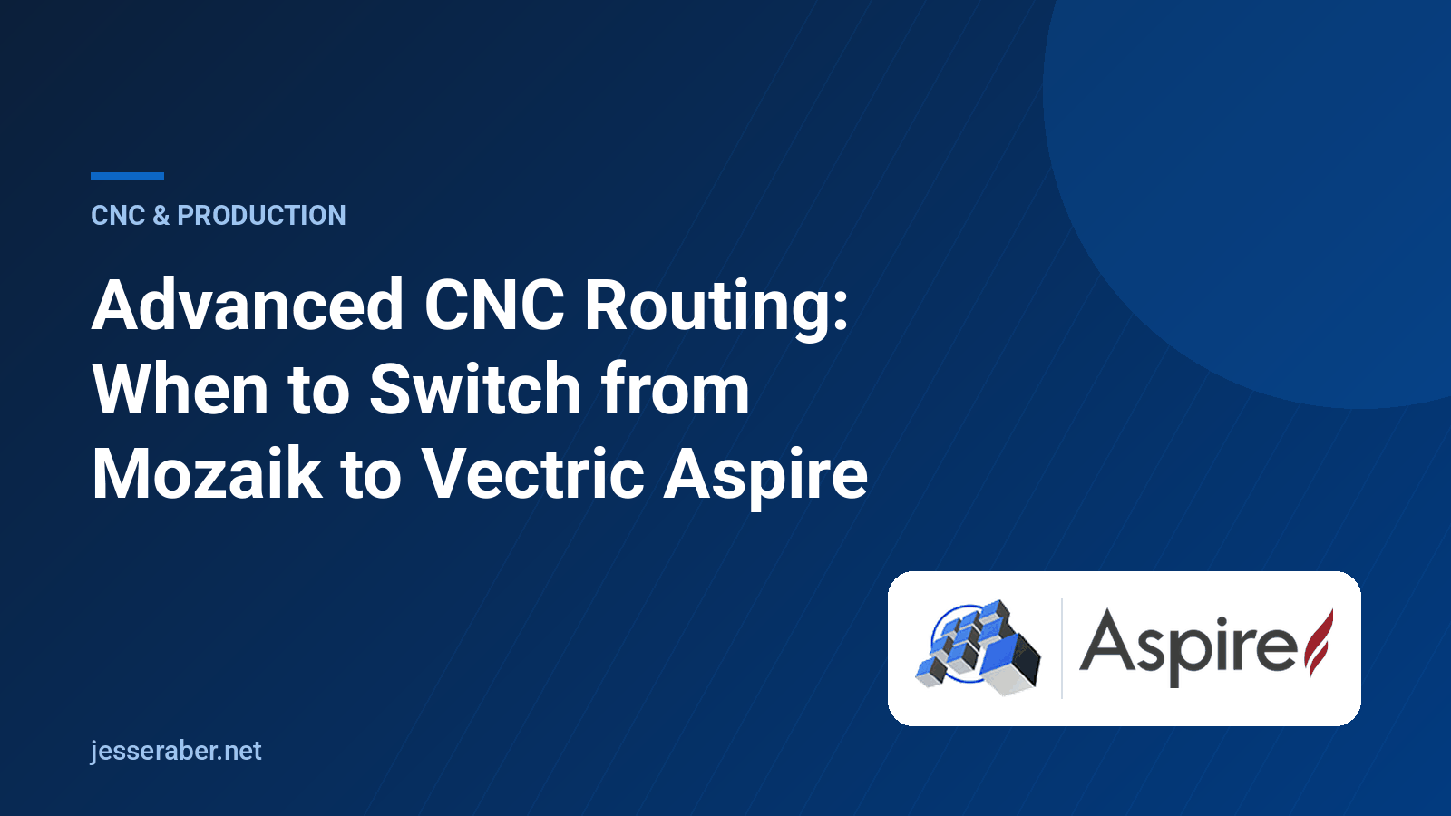 Advanced CNC Routing: When to Switch from Mozaik to Vectric Aspire